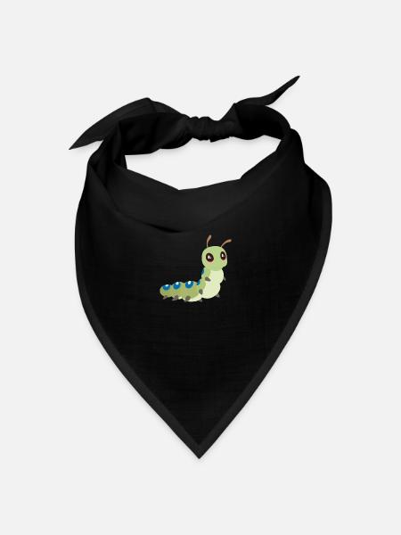 Raupe - Bandana Dreieckstuch - Schwarz