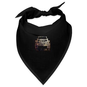 Jeep One Life, lebe es - Bandana Dreieckstuch - Schwarz - Vorne