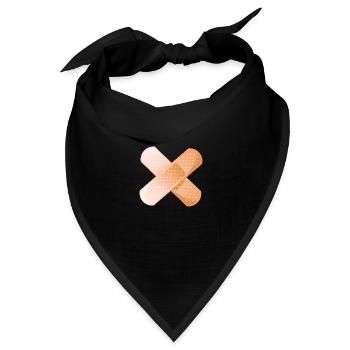 Verbands-Denken Kreuze - Bandana Dreieckstuch - Schwarz - Vorne