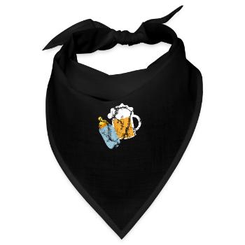 1. Vatertag - Bandana Dreieckstuch - Schwarz - Vorne