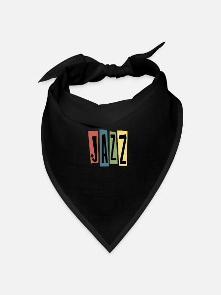 Vintage Jazz Musik 50er Jahre Design - Bandana Dreieckstuch - Schwarz