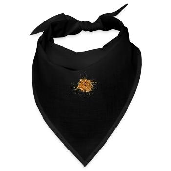 Gold Spritzer 3D - Splash - Bandana Dreieckstuch - Schwarz - Vorne