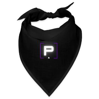Buchstabe "P" - Bandana Dreieckstuch - Schwarz - Vorne