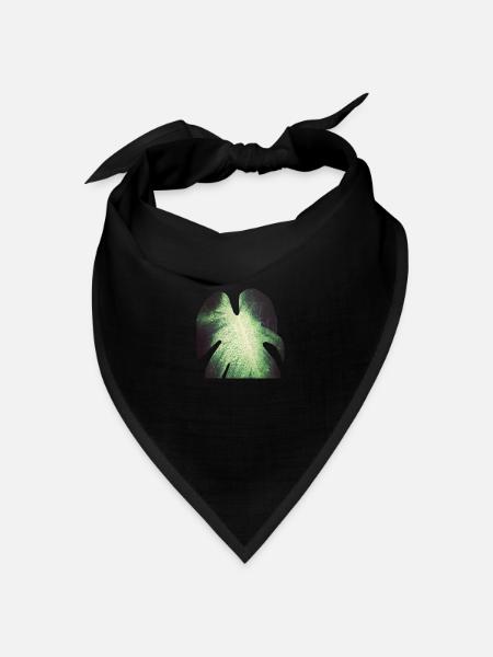Monstera - Bandana Dreieckstuch - Schwarz