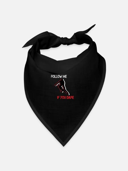 MTB... follow me, if you dare - Bandana Dreieckstuch - Schwarz