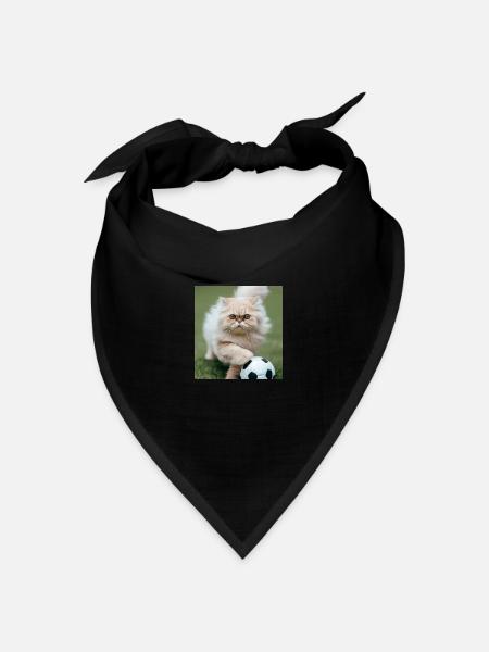 Perserkatze Negan spiel Fussball - Bandana Dreieckstuch - Schwarz