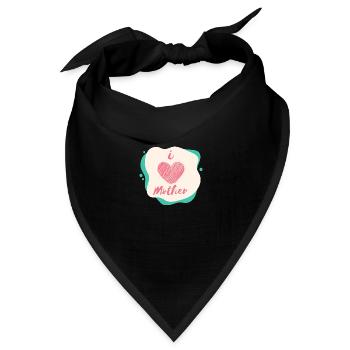 I love mother - Bandana Dreieckstuch - Schwarz - Vorne