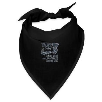 LKW ziehen Duotone - Bandana Dreieckstuch - Schwarz - Vorne