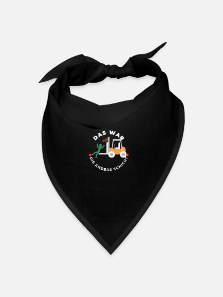 Das war die andere Schicht - Bandana Dreieckstuch - Schwarz