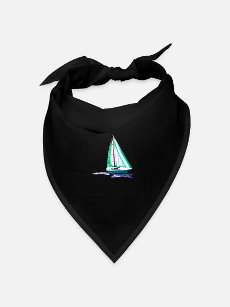 Segelschiff Segeln Segelsport Segelboot Segler - Bandana Dreieckstuch - Schwarz