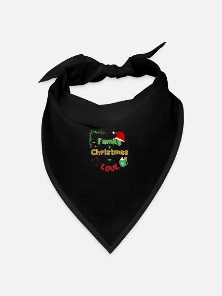 Weihnachtliches Design - Bandana Dreieckstuch - Schwarz