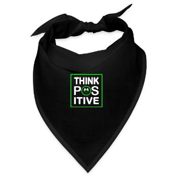 Think Positive - Bandana Dreieckstuch - Schwarz - Vorne