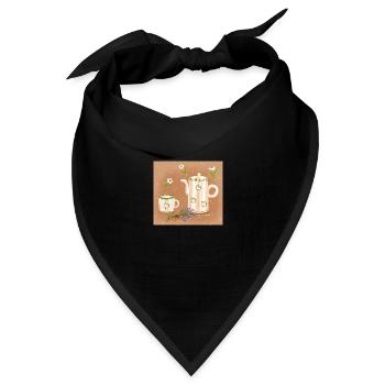 summer tea - Bandana Dreieckstuch - Schwarz - Vorne
