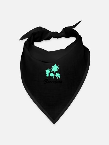 barcelona - Bandana Dreieckstuch - Schwarz