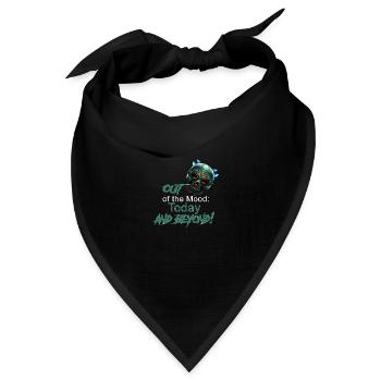 Zero Mood: Heute und übermorgen! - Bandana Dreieckstuch - Schwarz - Vorne