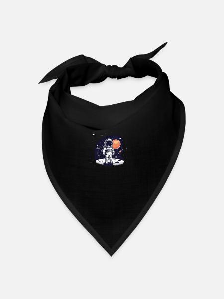 Der Astronaut - Bandana Dreieckstuch - Schwarz