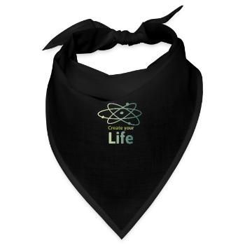 Create your Life - Bandana Dreieckstuch - Schwarz - Vorne