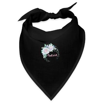 Für Astrid - Bandana Dreieckstuch - Schwarz - Vorne