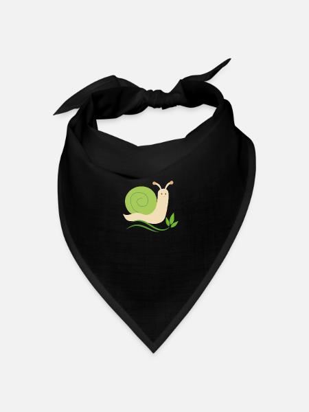 SCHNECKE - Bandana Dreieckstuch - Schwarz