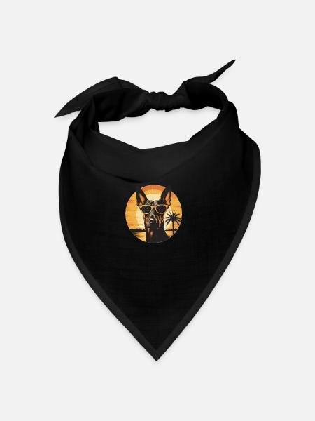 Dobermann - Bandana Dreieckstuch - Schwarz