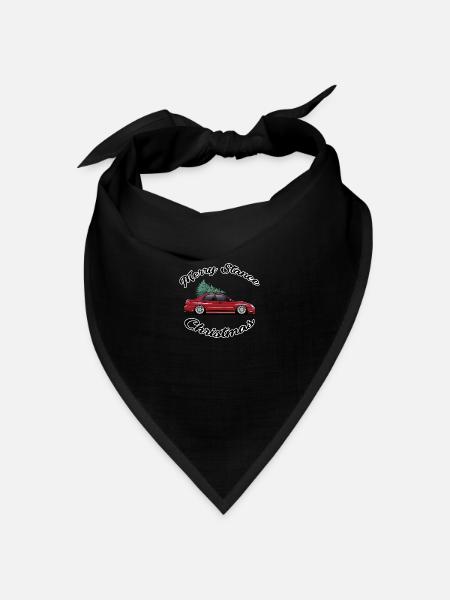 Frohe Haltung Weihnachten - Bandana Dreieckstuch - Schwarz