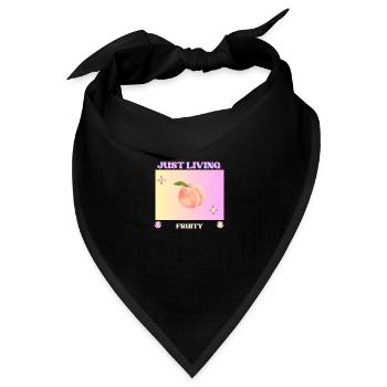 Peach - Bandana Dreieckstuch - Schwarz - Vorne