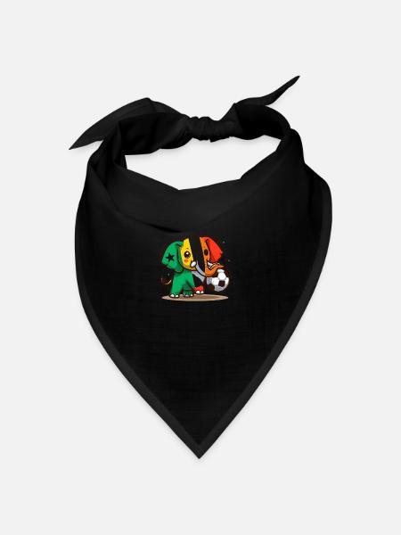 Elfenbeinküste 2024 Fußball Elefant Fußball Trikot - Bandana Dreieckstuch - Schwarz