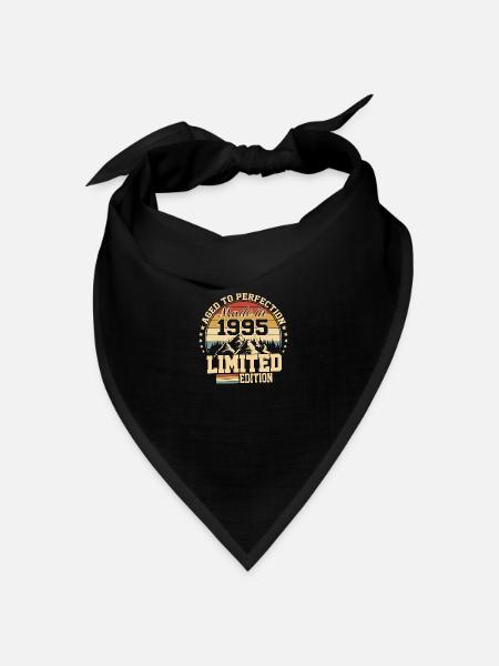 1995 Geburtstag 1995 Jahrgang 1995 Jubiläum - Bandana Dreieckstuch - Schwarz