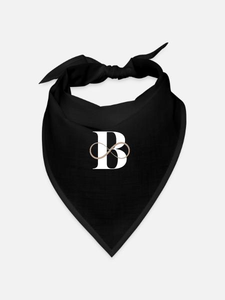 Unendlicher Buchstabe b - Bandana Dreieckstuch - Schwarz