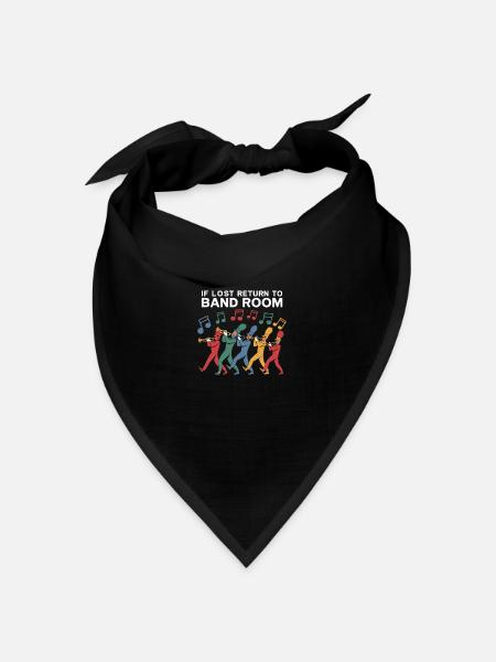 Witziges Design für Musiker - Bandana Dreieckstuch - Schwarz