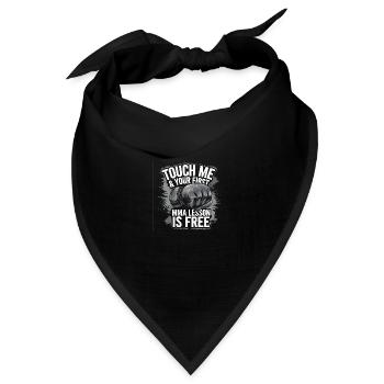 Für echte Kampfsportler - Bandana Dreieckstuch - Schwarz - Vorne