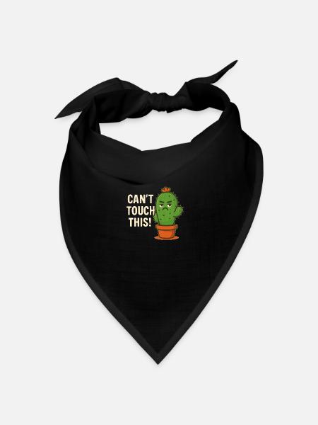 Kaktus - Kann das nicht anfassen, Dornen, Lustige Pflanze - Bandana Dreieckstuch - Schwarz