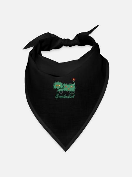 grasdackel 4 - Bandana Dreieckstuch - Schwarz