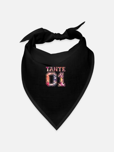 Tante 01 Schwester Geburtstag Weihnachten Geschenk - Bandana Dreieckstuch - Schwarz
