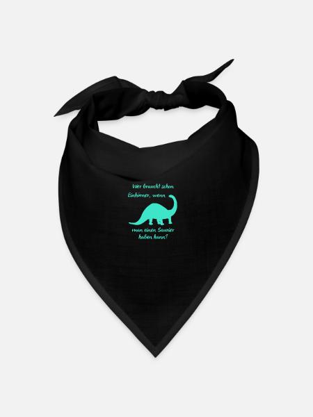 Dino - Bandana Dreieckstuch - Schwarz