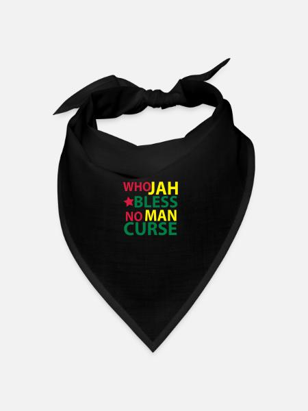 who jah bless - Bandana Dreieckstuch - Schwarz