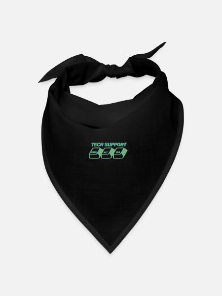 Lustig STR ALT ENTF DEL Kundenservice Mitarbeiter - Bandana Dreieckstuch - Schwarz