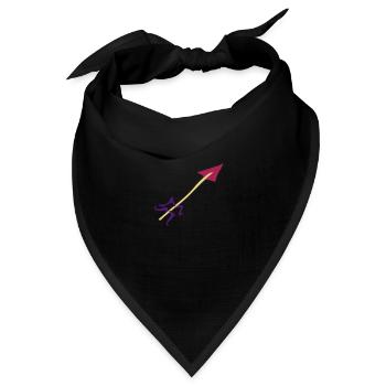 Bogenpfeile Symbol – Pfeil Schießen - Bandana Dreieckstuch - Schwarz - Vorne