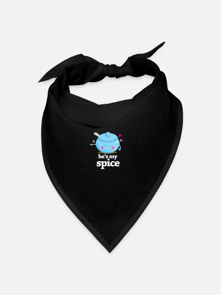hes_my_spice - Bandana Dreieckstuch - Schwarz