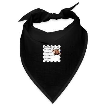 baby regeln - Bandana Dreieckstuch - Schwarz - Vorne