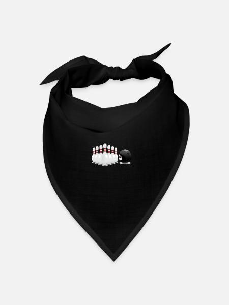 sports bowling 8 F - Bandana Dreieckstuch - Schwarz