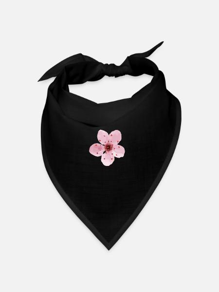 cherry blossom - Bandana Dreieckstuch - Schwarz