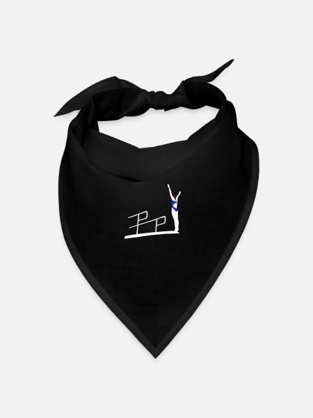 Turmspringerin am Turm - Bandana Dreieckstuch - Schwarz