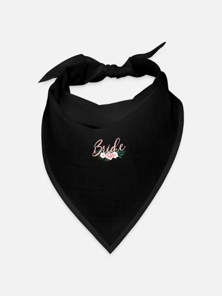 Bride Shirt im Boho Style - Bandana Dreieckstuch - Schwarz
