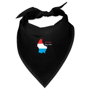 Luxemburg - Bandana Dreieckstuch - Schwarz - Vorne