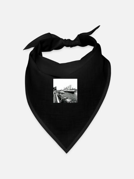 Cap San Diego und die Elphi - Bandana Dreieckstuch - Schwarz