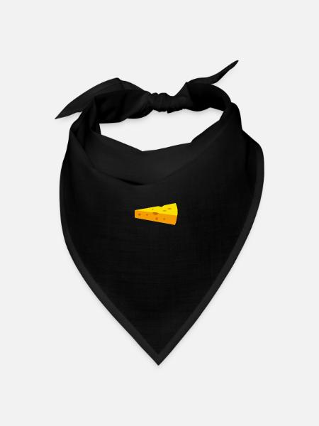 Käse - Bandana Dreieckstuch - Schwarz