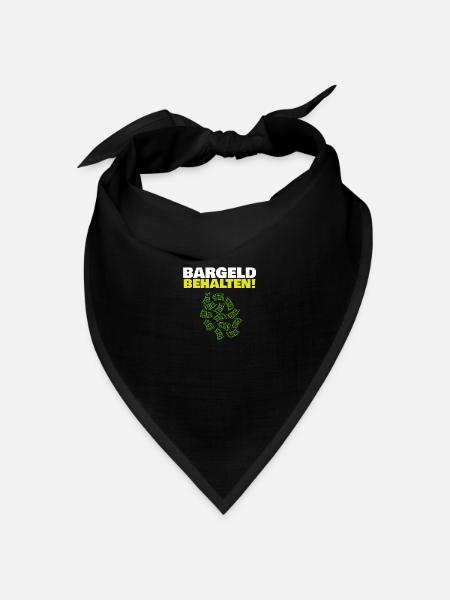 Bargeld behalten Freiheit Geld System Abschaffung - Bandana Dreieckstuch - Schwarz