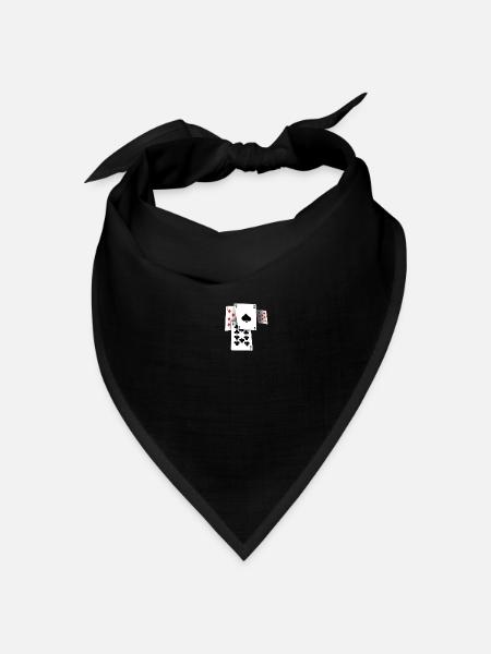 Spielkarten und Kartendeck - Bandana Dreieckstuch - Schwarz