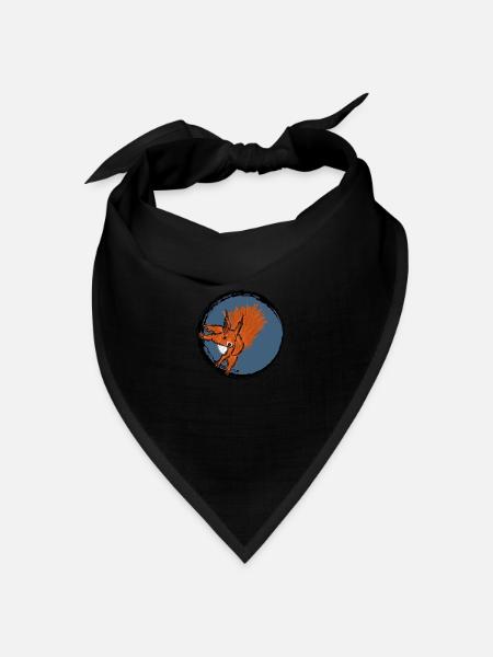 Rotes Eichhörnchen / European Red Squirrel IV - Bandana Dreieckstuch - Schwarz